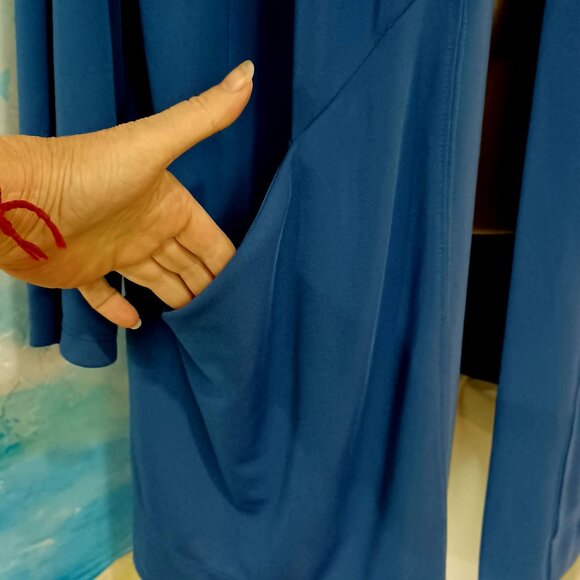 Susan Graver size 2XL open front silky stretchy blouse, NEW WITHOUT TAGS - Picture 3 of 4